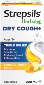 NEW-Strepsils-Herbal-Dry-Cough-200mL on sale