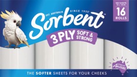 Sorbent+Silky+White+Toilet+Tissue+16+Pack
