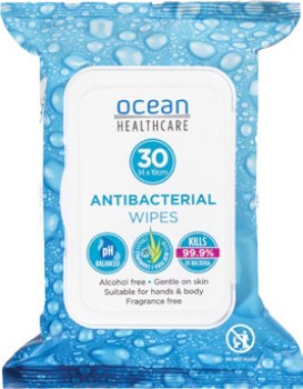 Ocean+Healthcare+Antibacterial+Wipes+30+Pack