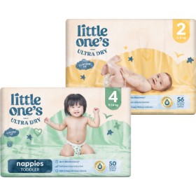 NEW-Little-Ones-Ultra-Dry-Nappies-Pk-36-56 on sale