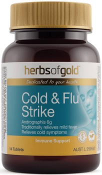 Herbs-of-Gold-Cold-Flu-Strike-Immune-Support-14-Tablets on sale