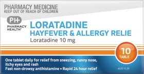 Pharmacy-Health-Loratadine-Hayfever-Allergy-Relief-10-Tablets on sale