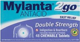 Mylanta+2Go+Antacid+Double+Strength+48+Chewable+Tablets
