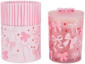 Pink-Glass-Bow-Candle on sale