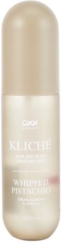 OXX-Fragrance-Kliche-Whipped-Pistachio-Hair-and-Body-Perfume-Mist-100ml-Cream-Almond-and-Vanilla on sale