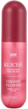 OXX+Fragrance+Kliche+Cherry+Flower+Hair+and+Body+Perfume+Mist+100ml+-+Cherry%2C+Vanilla+and+Musk