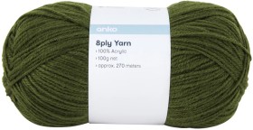 8-Ply-Acrylic-Yarn-100g-Fern-Green on sale