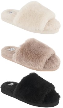 EVA+Outsole+Furry+Slides