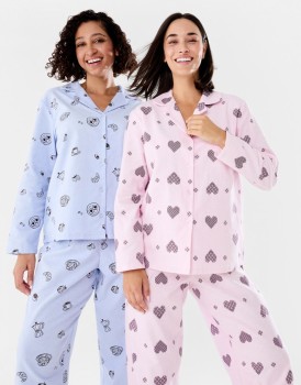 Cotton+Print+Flannel+Pyjama+Set