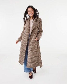 Longline-Check-Coat on sale