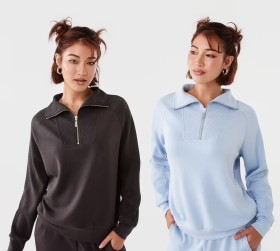 Active+Womens+Soft+Modal+Quarter+Zip+Jumper