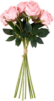 Artificial+Pastel+Pink+Roses+Bunch