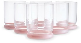 Set+of+6+Pink+Bubble+Tumbler+Glasses