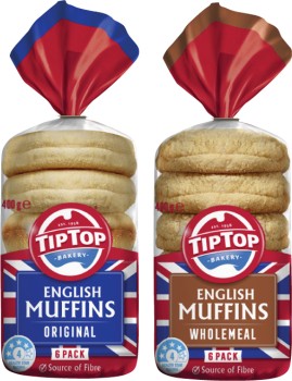 Tip+Top+English+Muffins+6+Pack+400g