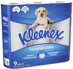 Kleenex+Complete+Clean+Toilet+Paper+9+Pack