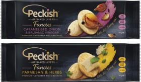 Peckish-Fancies-Rice-Crackers-90g on sale