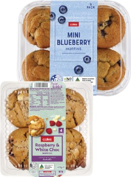Coles-Muffins-4-Pack-420g-or-9-Pack-315g on sale