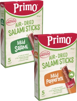 Primo-Air-Dried-Salami-Sticks-90g on sale