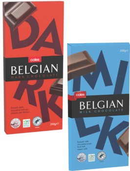 Coles-Belgian-Block-Chocolate-200g on sale