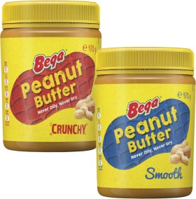 Bega+Smooth+or+Crunchy+Peanut+Butter+470g