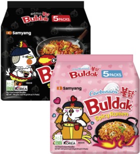 Samyang+Buldak+Original+or+Carbonara+Instant+Noodles+5+Pack+650g-700g