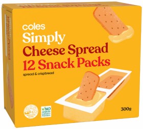 Coles+Simply+Cheese+Spread+12+Snack+Packs+300g