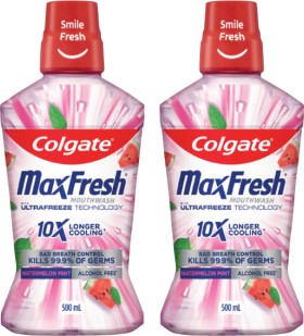 Colgate-Max-Fresh-Watermelon-Mint-Mouthwash-500mL on sale