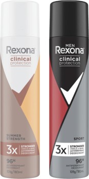 Rexona+Clinical+96hr+Aerosol+Deodorant+180mL