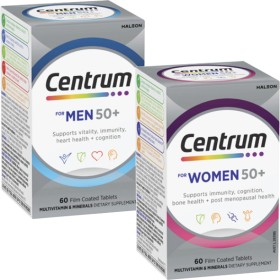 Centrum-For-Men-or-Women-50-Multivitamin-Tablets-60-Pack on sale