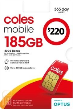 Coles-Mobile-220-Prepaid-SIM on sale