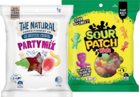 The-Natural-Confectionery-Co-130230g-Sour-Patch-Kids-Bag-190g-or-Pascall-Lollies-150300g-Selected-Varieties on sale