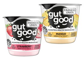 NEW+Farmers+Union+Gut+Good+Greek+Style+Yoghurt+Mango+or+Strawberry+160g