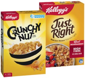 Kelloggs-Crunchy-Nut-Corn-Flakes-380g-Just-Right-460g-or-Froot-Loops-285g on sale