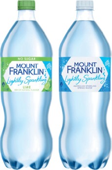 Mount-Franklin-Lightly-Sparkling-Water-125-Litre-Selected-Varieties on sale