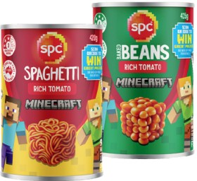 SPC-Baked-Beans-425g-Spaghetti-or-SpagASaurus-420g-Selected-Varieties on sale