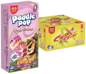 Streets-Paddle-Pop-Cyclone-Ice-Block-8-Pack-or-Calippo-5-10-Pack-Selected-Varieties on sale