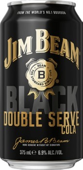 Jim+Beam+Black+Double+Serve+6.9%25+Premix+Cans+375mL+10+Pack