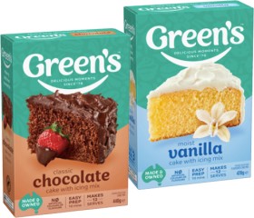 Greens-Cake-Mix-440470g-Selected-Varieties on sale
