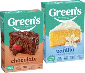 Green%26rsquo%3Bs+Cake+Mix+440%E2%80%91470g+Selected+Varieties