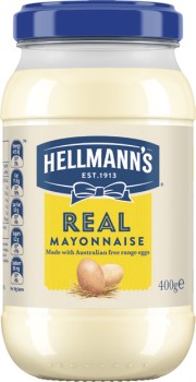 Hellmanns-Mayonnaise-Jar-400g-Selected-Varieties on sale