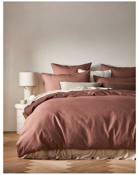 Australian-House-Garden-Sandy-Cape-Washed-Belgian-Linen-Quilt-Cover-Set-Pecan on sale