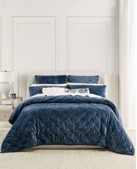 Heritage+Monet+Quilted+Velvet+Coverlet