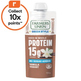 Farmers-Union-High-Protein-Yogurt-Pouch-150g on sale