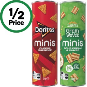Sunbites+Grain+Waves%2C+Cheetos%2C+Doritos+or+Twisties+Minis+Canisters+90-150g