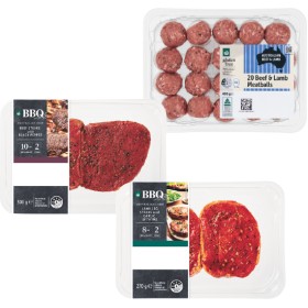 Woolworths-BBQ-Marinated-Beef-or-Lamb-Steaks-270-300g-or-Woolworths-Meatball-Varieties-400g on sale