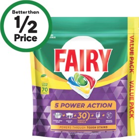 Fairy+5+Power+Action+Dishwasher+Tablets+Pk+70