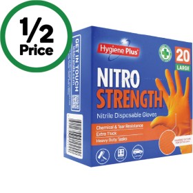Hygiene+Plus+Nitro+Strength+Disposable+Gloves+Pk+20