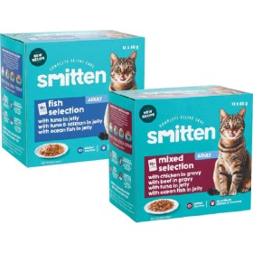 Smitten-Wet-Cat-Food-Pk-12-x-85g on sale