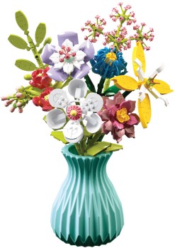 Flower+Love+Blue+Vase+Large+Bouquet+%28109+Pieces%29