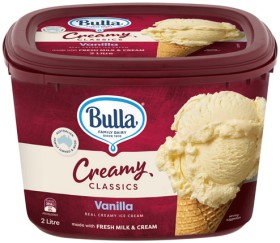 Bulla-Creamy-Classics-Ice-Cream-2-Litre-Selected-Varieties on sale